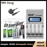 1.2V Energizer AA/AAA Rechargeable Battery With GOX NIMH/NICD Rechargeable Battery Charger