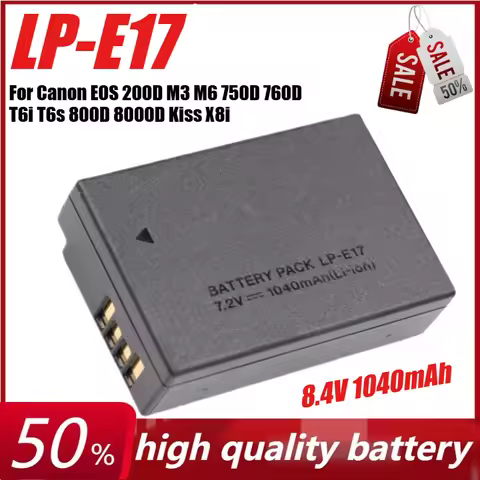 8.4V 1040mAh LP-E17 LP E17 Camera Battery+Charger for Canon EOS 200D M3 M6 750D 760D T6i T6s 800D 80