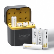 imuto 1.5V AA Rechargeable Lithium-ion Battery 3600mWh High Capacity 8xAA Camera Battery