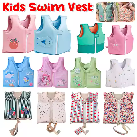 Kids Swim Vest Baby Life Vest Child Buoyancy Children's Vest for Girls Swimsuit Swimming Pool Life J