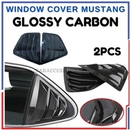 Glossy Carbon Window Mustang Rear Side Wind0w C0ver 2PCS