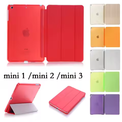 7.9‘’ Slim folio Stand Coque for iPad mini 2 mini 3 Case A1432 A1490 Smart PVC Smart Auto-Sleep Cove