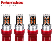 VEHICULOS 4PCS 7443 7440 LED Red Strobe Flash Blinking Brake Stop Tail Parking Light Bulbs
