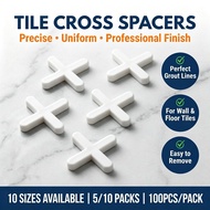 Tile Alignment Spacer Cross [Even Gaps] Thick Durable Floor Wall Ceramic Tile Leveler Spacer Tool Ki
