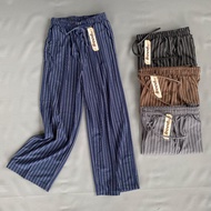 FREEDFOR STRIP PANTS | Women's trousers | Curly HIGHWAIST | VELIN BLACK STRIPED PATTERN