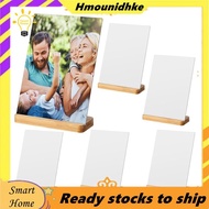 6 Pack Sublimation Photo Frames Blanks 5 X 7 Inch Heat Transfer Metal Picture Frames with Wood Base 