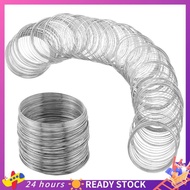 【HOT SALE】 500 Loops Beading Jewelry Wire 22 Gauge Steel Memory Wire Bracelets Bulk Silver Cuff Bang