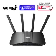 ASUS RT-BE82U Dual-band WiFi 7 (802.11be) Smart AiMesh Extendable Router, 6500 Mbps, Five 2.5GbE por