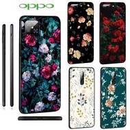 OPPO A1K F11 A9 R9 F1 Plus R9S R15 R17 Pro A5 A9 2020 Silicone Casing phone Soft Case LU164 Floral Flower