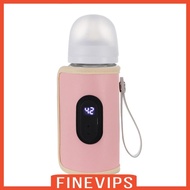 [Finevips] Portable Bottle Warmer Baby Nursing Bottle Heater, Travel Storage Pouch, Bottle Support Baby Milk Keeper Milk Heater for Car