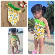 Children's swimsuit 6 months - 4 years old Pineapple Flower Yellow import swimsuit baby girl
