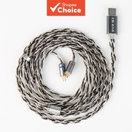 KBEAR CX01 USB-C IEM Cable OFC Replacement Earphone Cord for KZ ZST ZSN PRO X