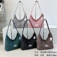 A alo American Retro Leopard Print Underarm Bag Ladies Lazy Style All-Match Handbag Shoulder Bag alo