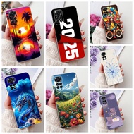 6.43'' For Redmi Note 11 Case Global Clear Aesthetic Cute Cat Fashion Flowers Painted Back Cover 220