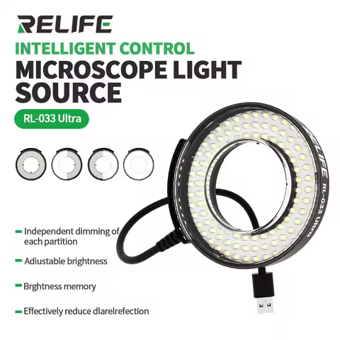 RELIFE RL-033 Ultra Intelligent Partition Control Microscope Light Source Adjustable Brightness for 