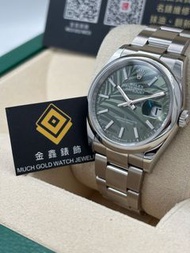 勞力士官方二手認證 ROLEX CERTIFIED PRE-OWNED ROLEX 勞力士 DATEJUST 126200 橄欖綠色 棕櫚葉 2026年4月 全套 FULL SET