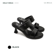 LA BELLA  รองเท้าส้นสูงหนังแกะ รุ่น KELLY HEELS - BLACK