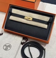2025 最新 K刻 HERMES Kelly to go 黑金 ep 全新全配 黑色 金釦
