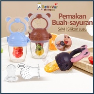 Bevavar Puting Buah Fruit Feeder Baby Silicone Pacifier Teether Bite Food Feeder Infant Feeding 4 Mo
