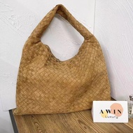 【Awinbag】Suede Handbag Shoulder Bag Women's Brown gift