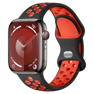 สายนาฬิกาสปอร์ตของแท้สำหรับนาฬิกา Apple Ultra 2/Ultra 49มม. 45มม. 41มม. 44มม. 40มม. 42มม. 38มม. สร้อ