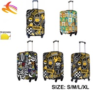 【In Stock】Minions Cute Washable Travel Luggage Cover Funny Cartoon Suitcase Protector Fits 18-32 Inc