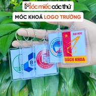 College and College Logo Keychain Made of Mica Material with Sharp 2-Sided Print - Hook to Win Thing
