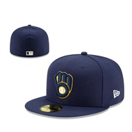 2025 Auction MLB All-Inclusive Cap Flat Brim Cap Milwaukee Brewers Sun Hat Fashion Brand Hip-Hop Cap