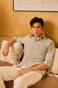 Cubrito Oxford Shirt เสื้อเชิ้ตผู้ชาย แขนยาว Button-Down สีเขียว Laurel Green | เสื้อเชิ้ตทำงาน สไตล