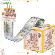 MOLIHA Money Roll Gift Box,  Party Money Bouquet Birthday Pull-Out Money Gift Box,  16th/18th Intera