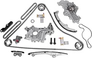 Autodevil Timing Chain Kit Water Pump with Oil Pump 3.5L 3.7L Fit for Taurus Edge 2008-2010 for Fusi
