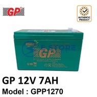 GENUINE GP 12V 7Ah Rechargeable Sealed Lead Acid Battery - GPP1270