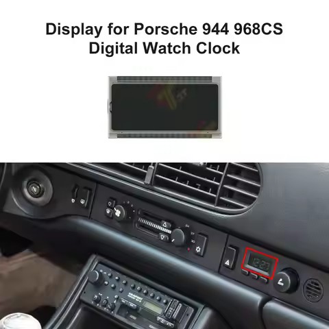 Dashboard LCD Display for Porsche 944 968 CS Digital Watch Clock