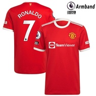 Kid Boys 2122 Manchester United Home Ronaldo No. 7 Jersey Jersey Ronaldo Football Jersey Men's Short