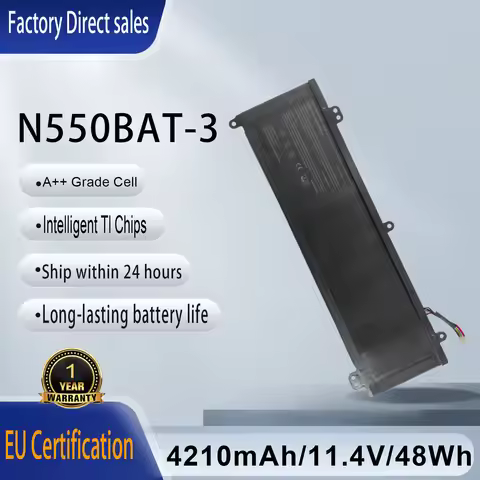 New N550BAT-3 Laptop Battery For Clevo N550RC N550RN N551RN N551RC F57-D1T 6-87-N550S-4E42 F57-D1T F