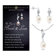 Borneo Pearls Pearl Pendant & Earrings Set - The Rope Of Bond & Love