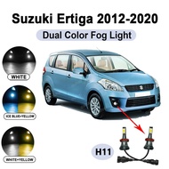 2PCS Dual Color Fog Lamp  H11 For Suzuki Ertiga 2012 2013 2014 2015 2016 2017 2018 2019 2020  6000K 