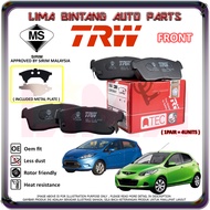 Mazda 2 DE , Ford Fiesta Front Brake Pads , Disc Brake Pad TRW