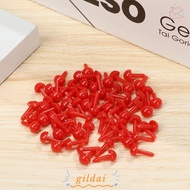 GILDAI 100pcs/bag Safety Oval Nose DIY Plastic 3mm/4mm/5mm/6mm Black/Red Animals Noses Accessories