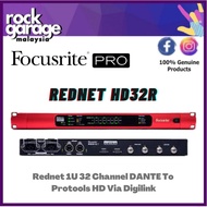 Focusrite Rednet HD32R Rednet 1U 32 Channel DANTE To Protools HD Via Digilink