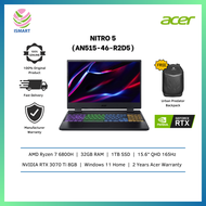 Acer Gaming Laptop Nitro 5 AN515-46-R2D5 15.6" QHD 165Hz ( Ryzen 7 6800H, 32GB, 1TB SSD, RTX3070Ti 8GB, W11 )