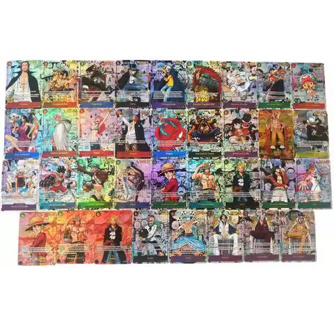Anime One Piece Japanese English Version OPCG Comics Replica Shanks Rayleigh Nika Luffy Buggy Enel G