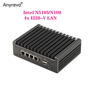 Fanless Mini PC Firewall Router 12th Gen Intel Soft Router  N100 N5105 DDR4 4800MHz Firewall Compute