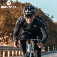 ROCKBROS Cycling Windproof Fleece Insulation Long Sleeve Jersey Road Mountain Bike Sportswear Autumn Winter