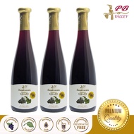 [น้ำองุ่นชีราส ขวดใหญ่ จุใจ 3 ขวด] PB Valley พีบี วัลเล่ย์ น้ำองุ่น 100% Grape Juice น้ำองุ่นชีราส น