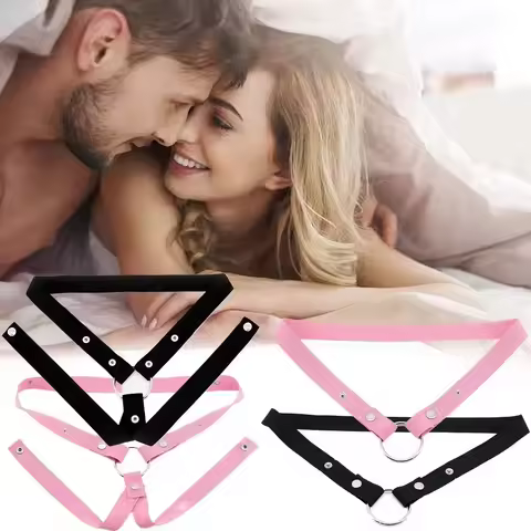 Male Chastity Cage Anti-off Device Elastic Band Auxiliary Belt ONLY Adjustable Rope Les Scrotum Ring