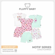 FLUFFY Flamingo Daily 3-Piece Shorts Set (1 Pair) SOD3X FSD L12345