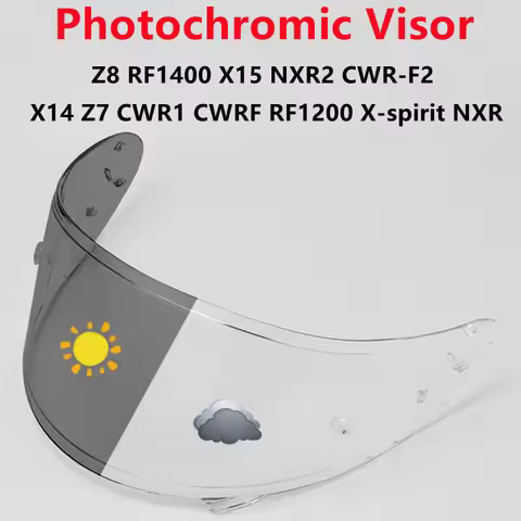 Photochromic Helmet Visor for SHOEI X14/Z8/X15/Z7 AGV K1/K5/PISTA/K3SV RX7X Photochromic Casco Moto 