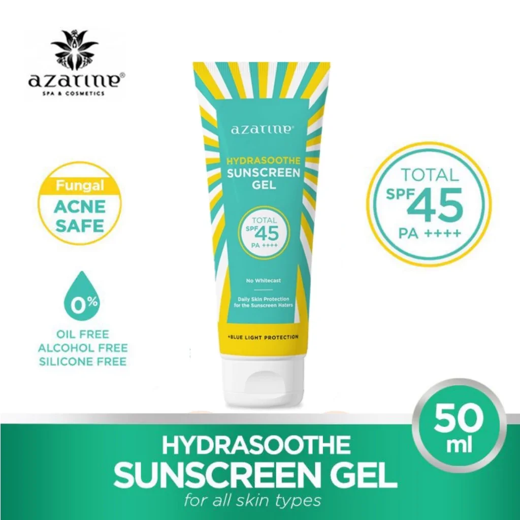 azzarin sunscreen hdrasoothe sunscreen gel spf 45 PA ++++