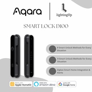Aqara D100 Zigbee Smart Lock Push‑Pull Mortise Lock with Fingerprint Apple Home Keys PIN App Control